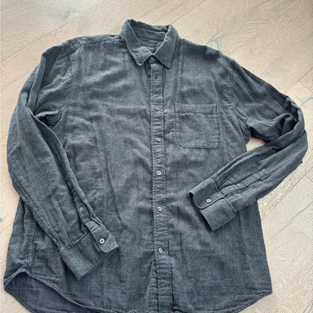 Men's XL Club Monaco Gray Button-Up Shirt